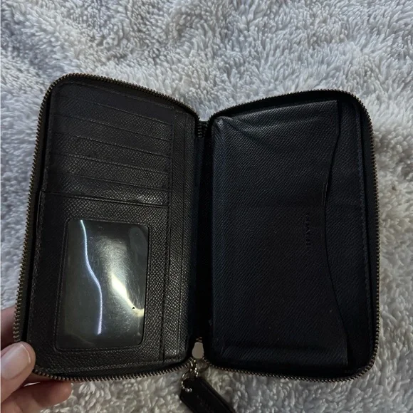 Coach Signature Brown and Black Wallet - Picture 4 of 7